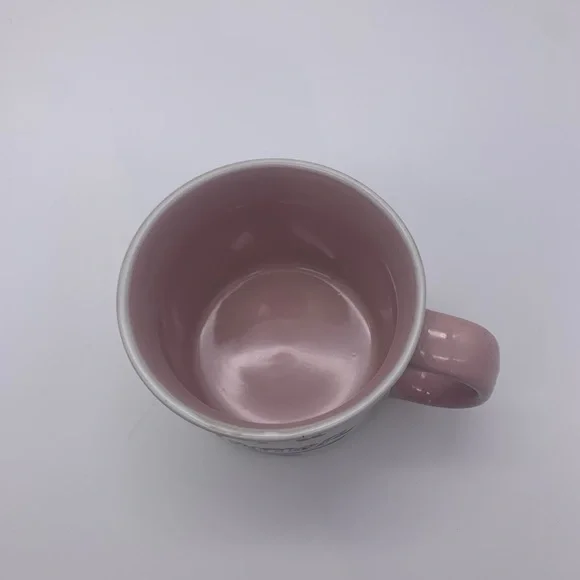 Good Day 16 Oz White & Speckled Coffee Mug “FOREVER A DREAMER “ Pink Inferior - Picture 5 of 8